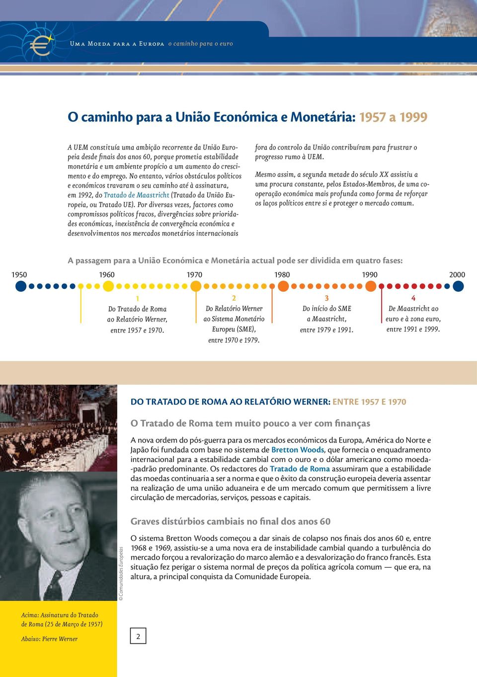 No entanto, vários obstáculos políticos e económicos travaram o seu caminho até à assinatura, em 1992, do Tratado de Maastricht (Tratado da União Europeia, ou Tratado UE).