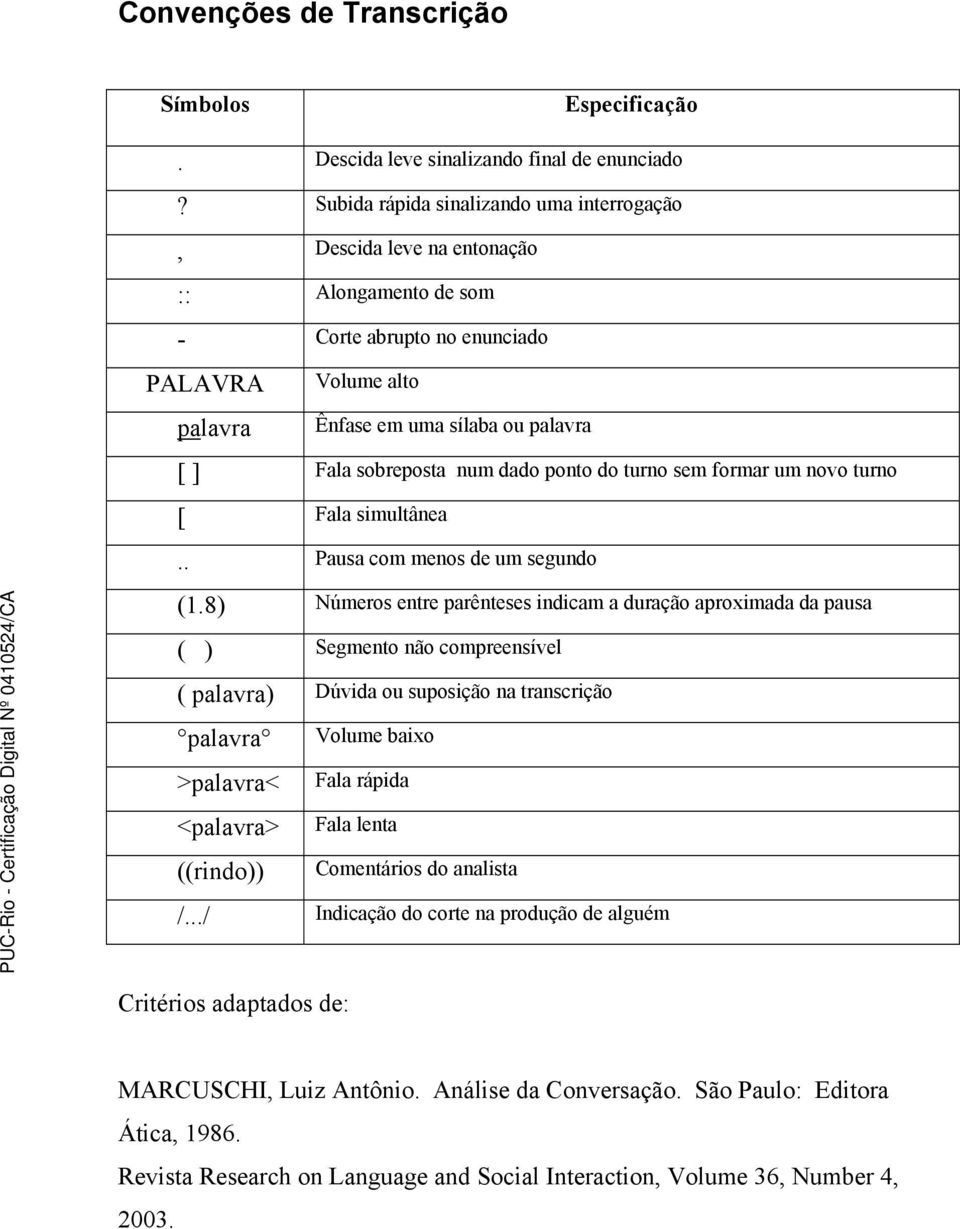 sobreposta num dado ponto do turno sem formar um novo turno [ Fala simultânea.. Pausa com menos de um segundo (1.