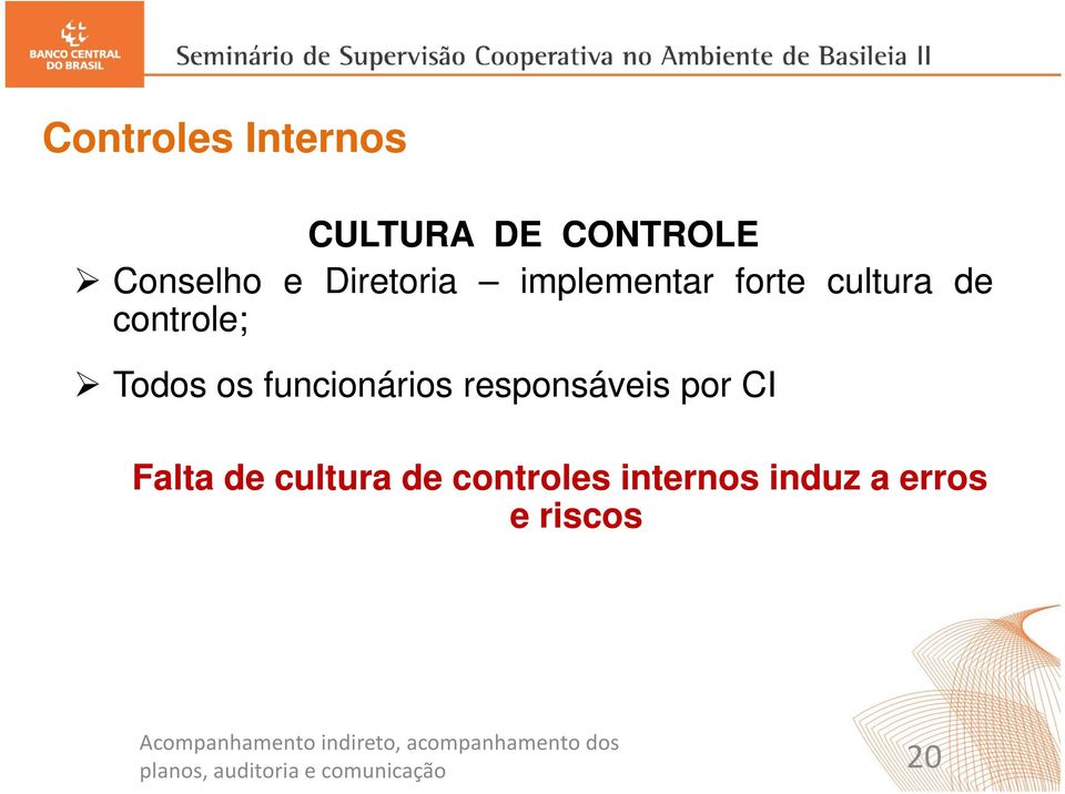 Todos os funcionários responsáveis por CI Falta de