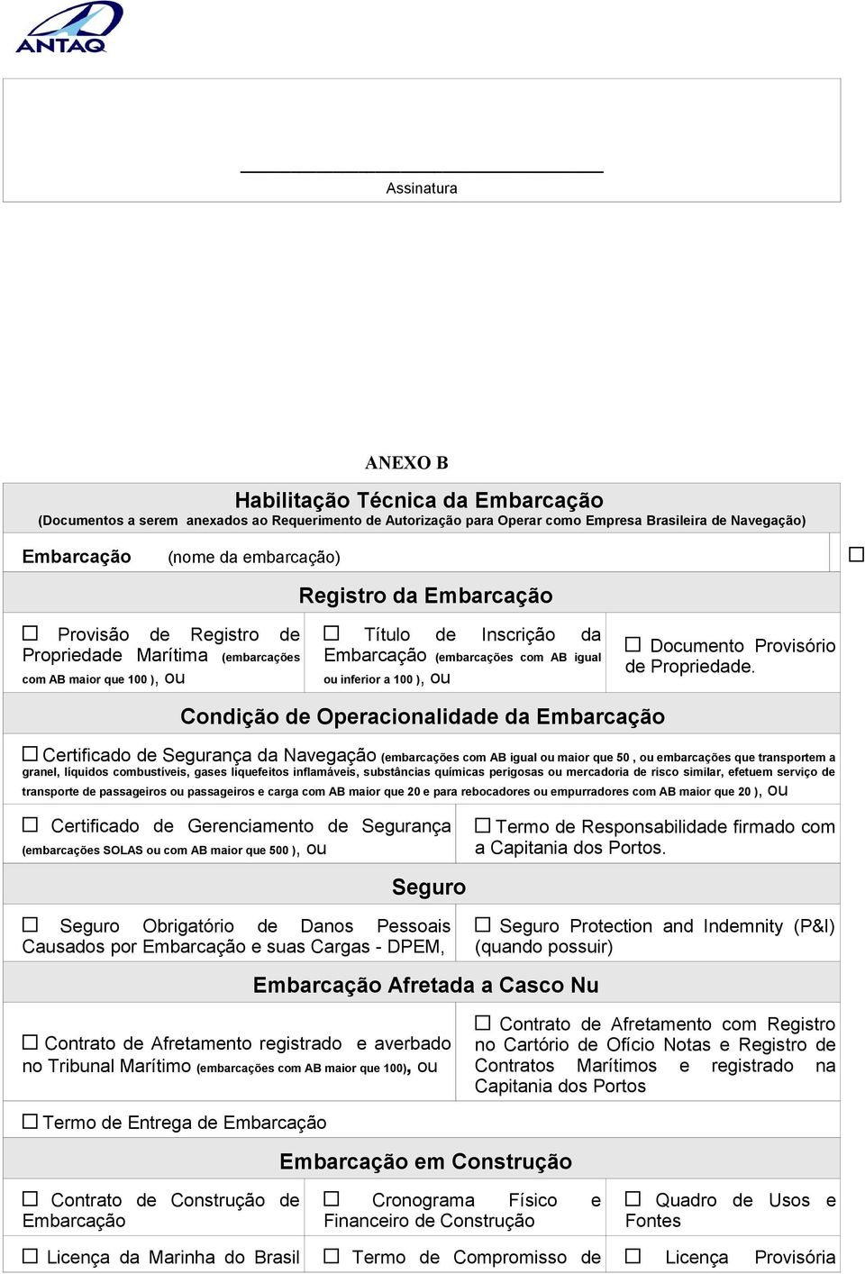 Documento Provisório de Propriedade.