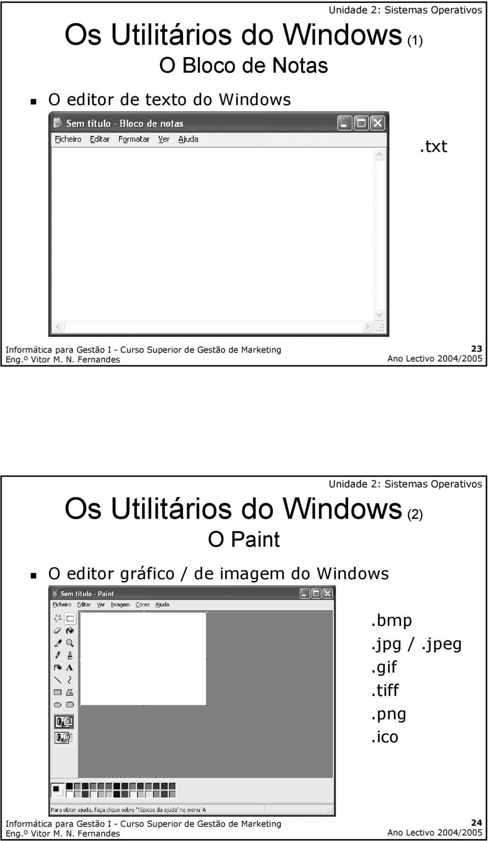 txt 23 Os Utilitários do Windows (2) O Paint O