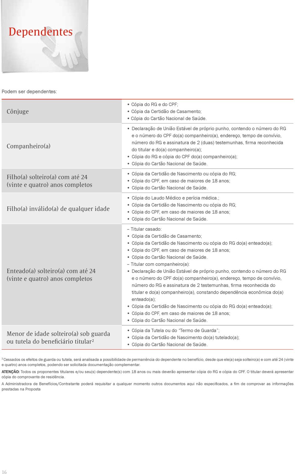 Declaração de União Estável de próprio punho, contendo o número do RG e o número do CPF do(a) companheiro(a), endereço, tempo de convívio, número do RG e assinatura de 2 (duas) testemunhas, firma