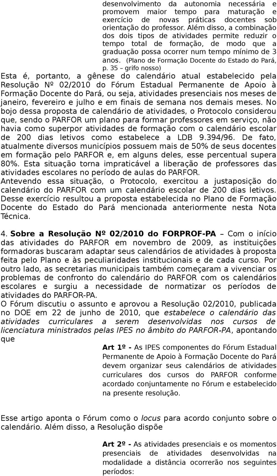 (Plano de Formação Docente do Estado do Pará, p.