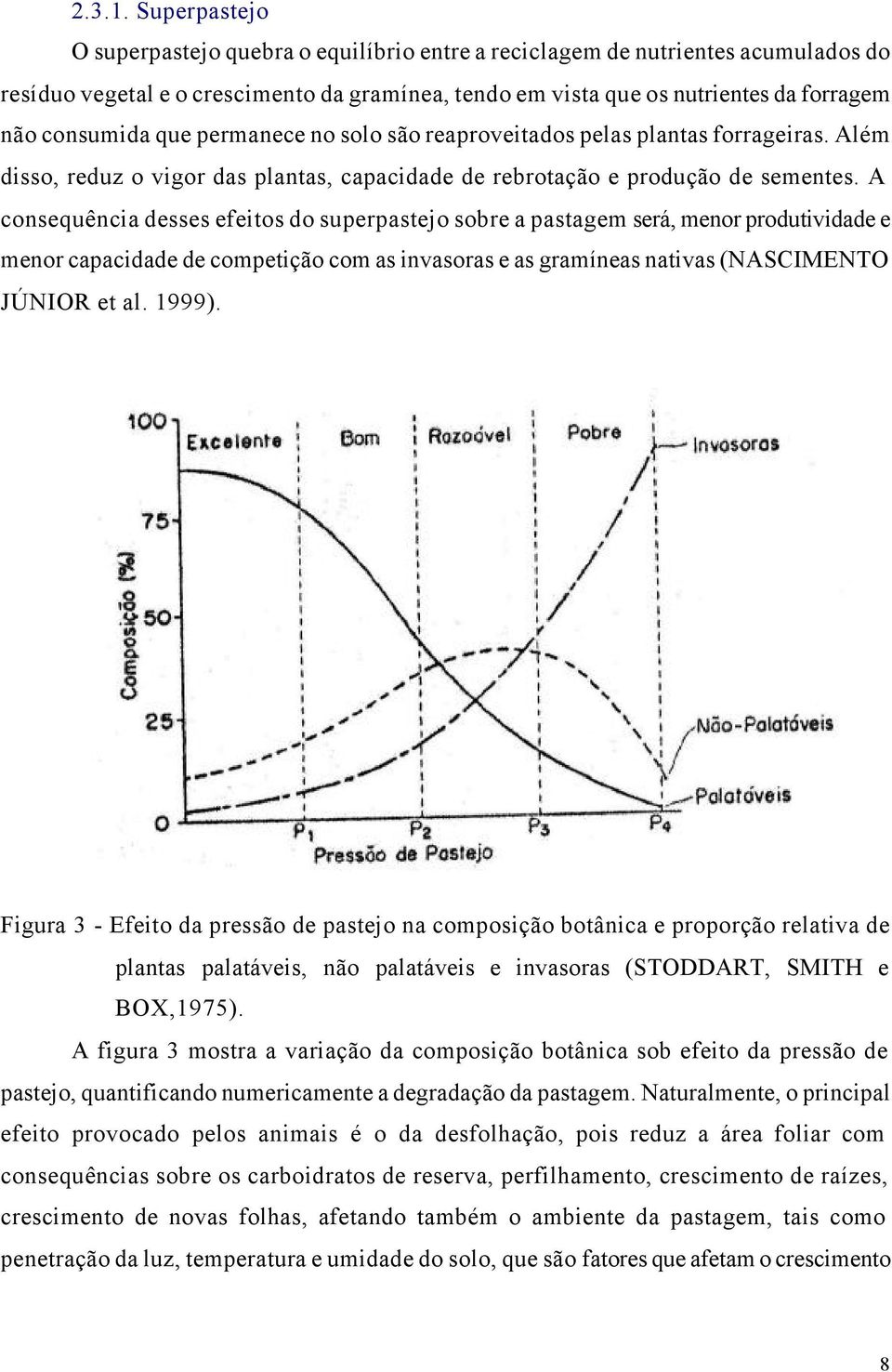 que permanece no solo são reaproveitados pelas plantas forrageiras. Além disso, reduz o vigor das plantas, capacidade de rebrotação e produção de sementes.