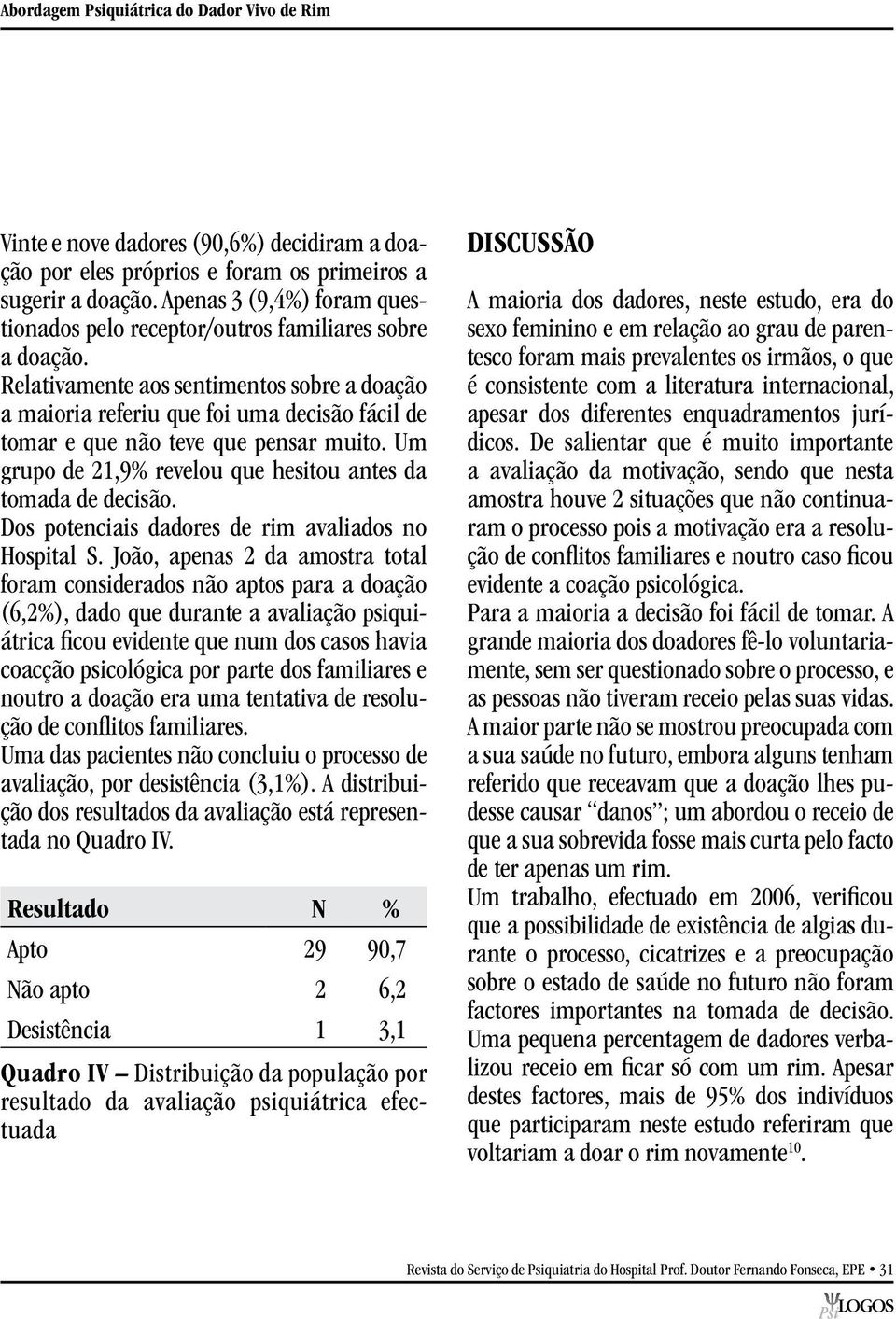 Relativamente aos sentimentos sobre a doação a maioria referiu que foi uma decisão fácil de tomar e que não teve que pensar muito. Um grupo de 21,9% revelou que hesitou antes da tomada de decisão.