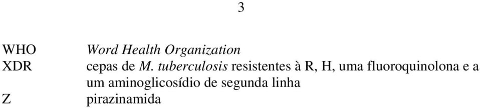 tuberculosis resistentes à R, H, uma