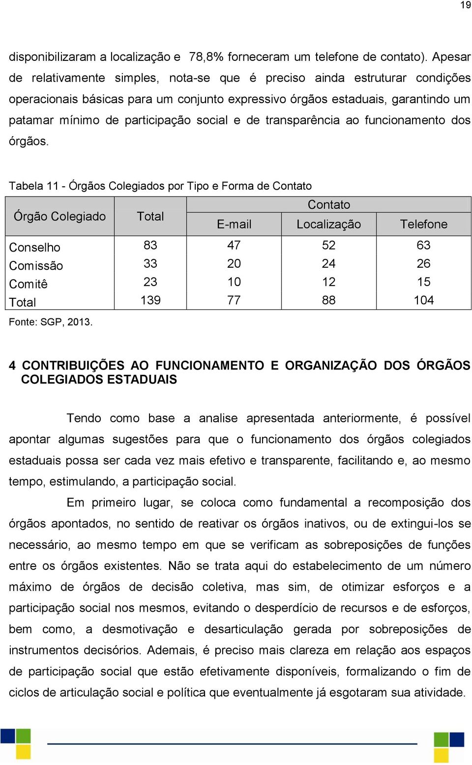 social e de transparência ao funcionamento dos órgãos.