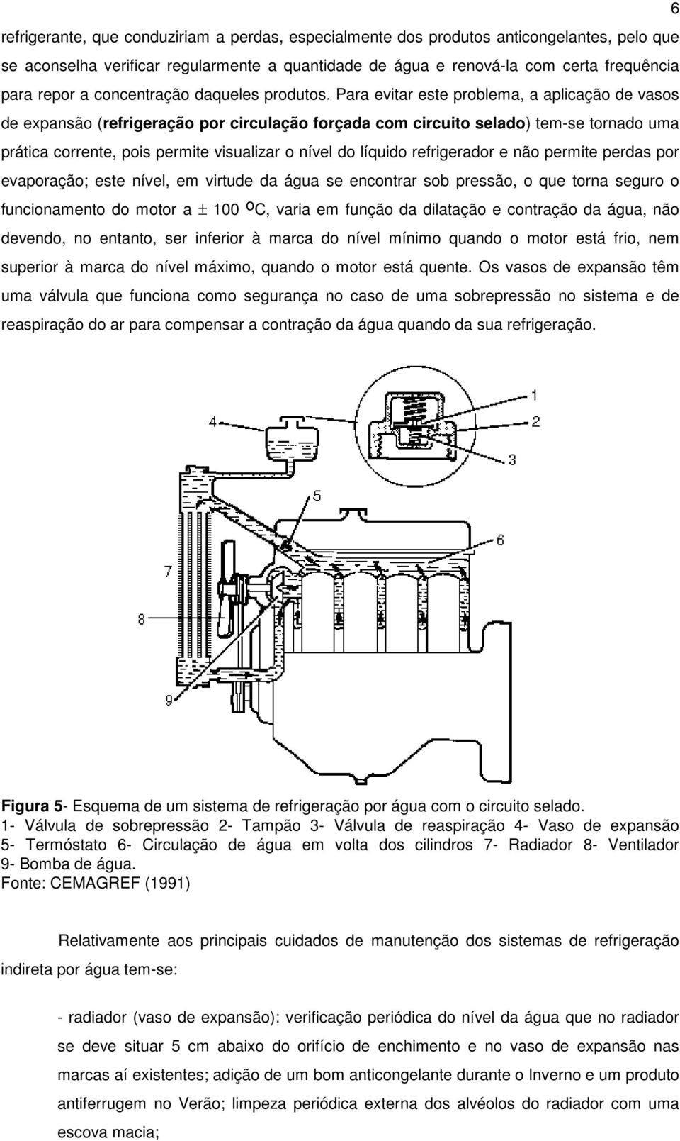 Para evitar este problema, a aplicação de vasos de expansão (refrigeração por circulação forçada com circuito selado) tem-se tornado uma prática corrente, pois permite visualizar o nível do líquido