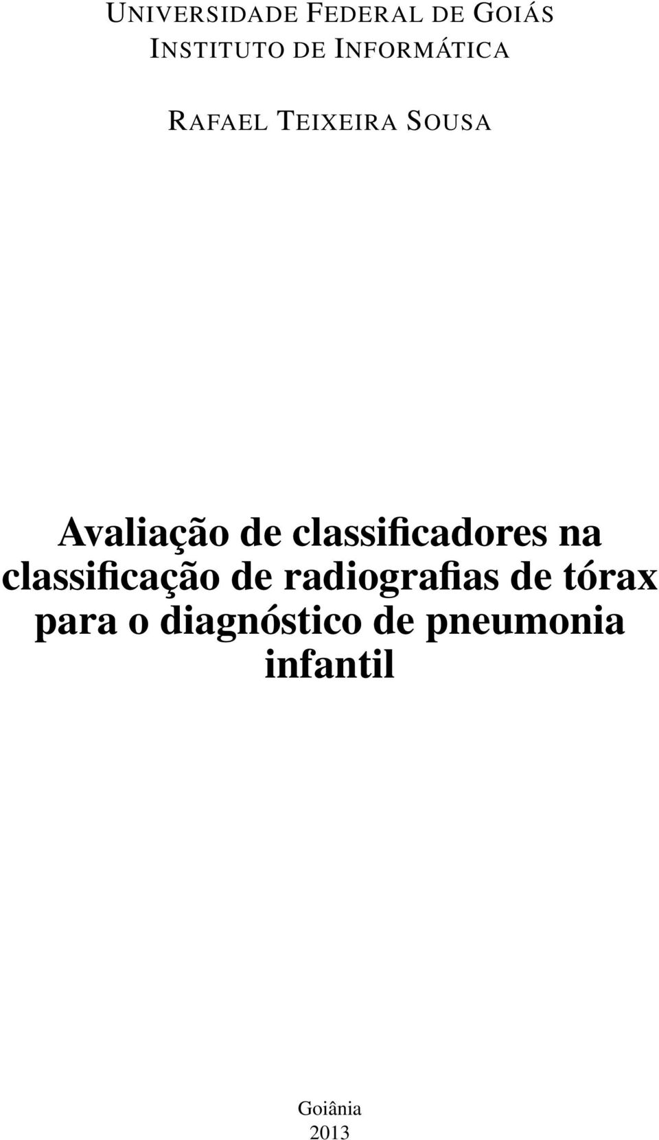 classificadores na classificação de radiografias