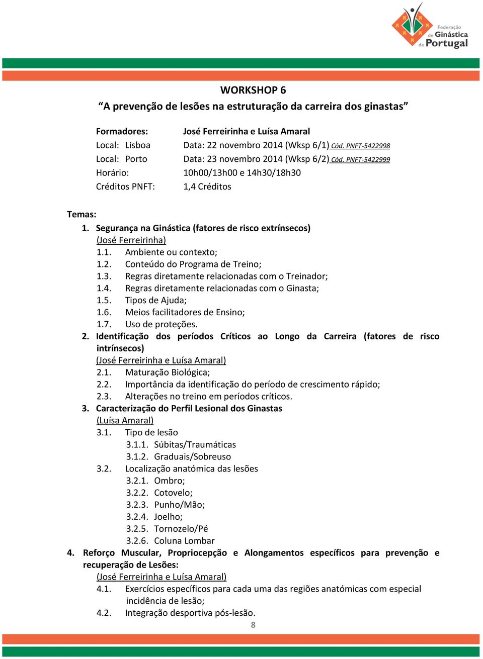 2. Conteúdo do Programa de Treino; 1.3. Regras diretamente relacionadas com o Treinador; 1.4. Regras diretamente relacionadas com o Ginasta; 1.5. Tipos de Ajuda; 1.6. Meios facilitadores de Ensino; 1.