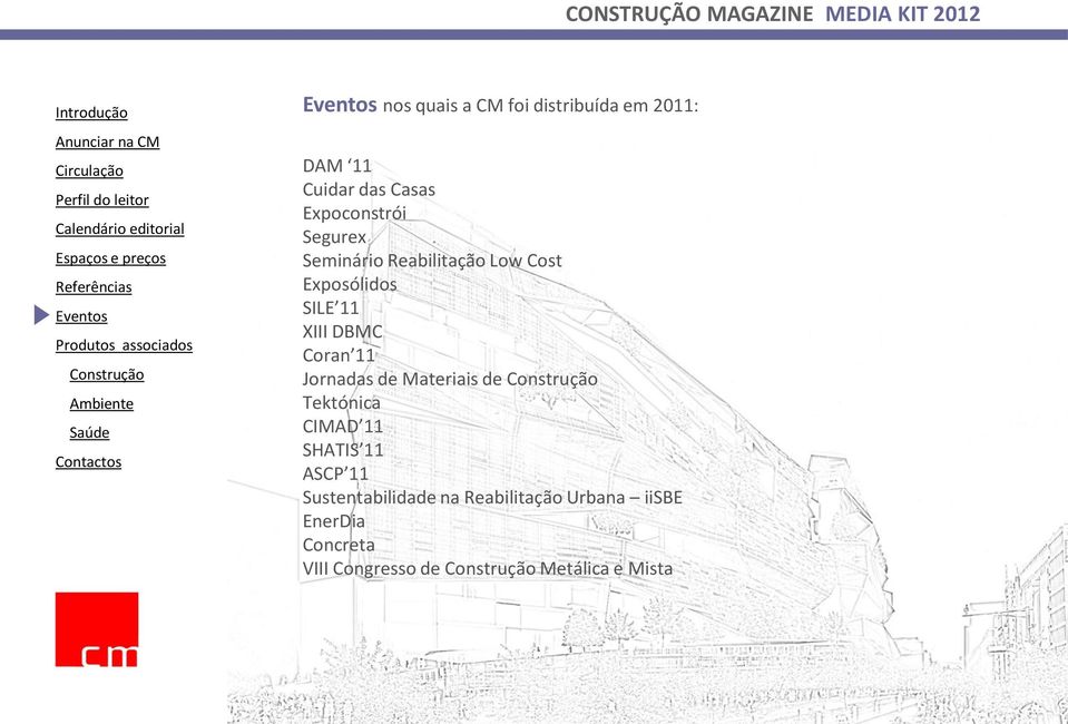 Jornadas de Materiais de Tektónica CIMAD 11 SHATIS 11 ASCP 11 Sustentabilidade