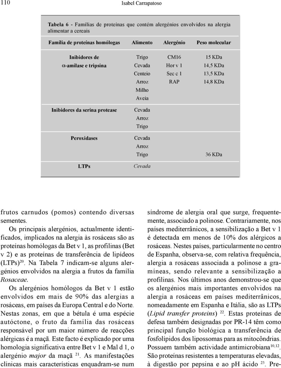 36 KDa LTPs Cevada frutos carnudos (pomos) contendo diversas sementes.