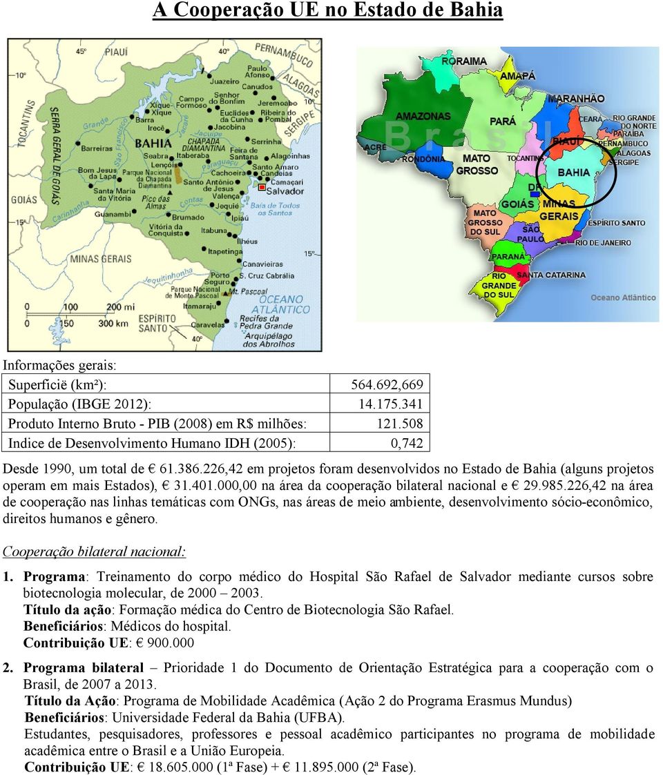 000,00 na área da cooperação bilateral nacional e 29.985.