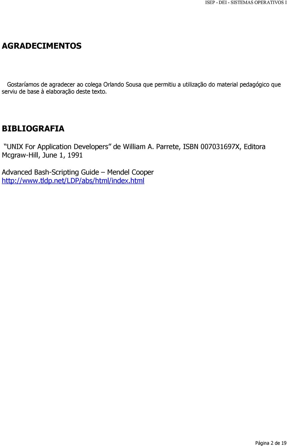 BIBLIOGRAFIA UNIX For Application Developers de William A.