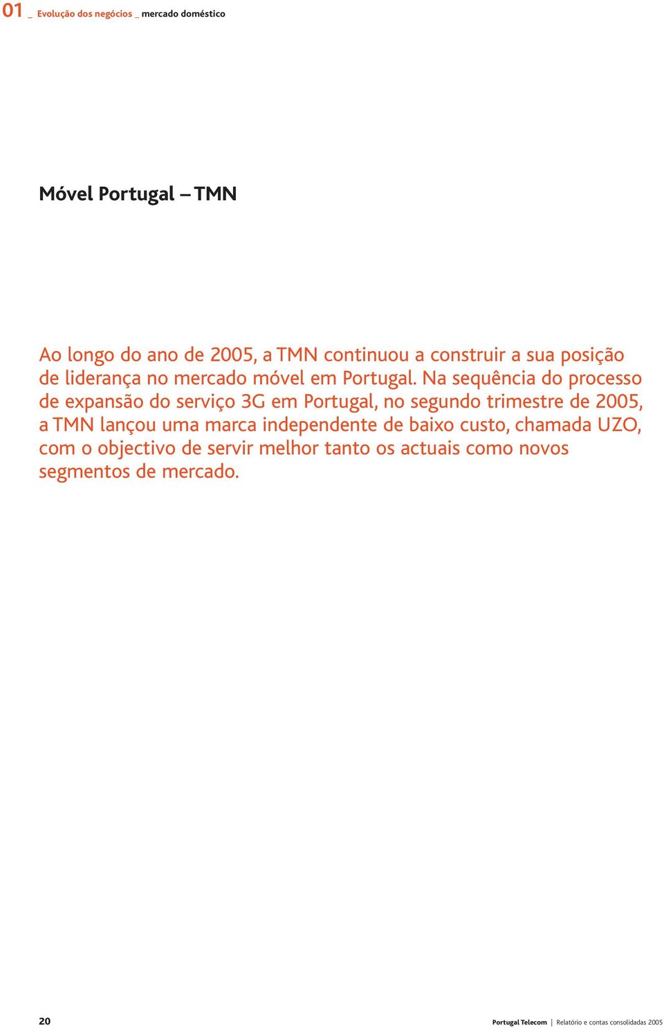 Na sequência do processo de expansão do serviço 3G em Portugal, no segundo trimestre de 2005, a TMN lançou uma marca
