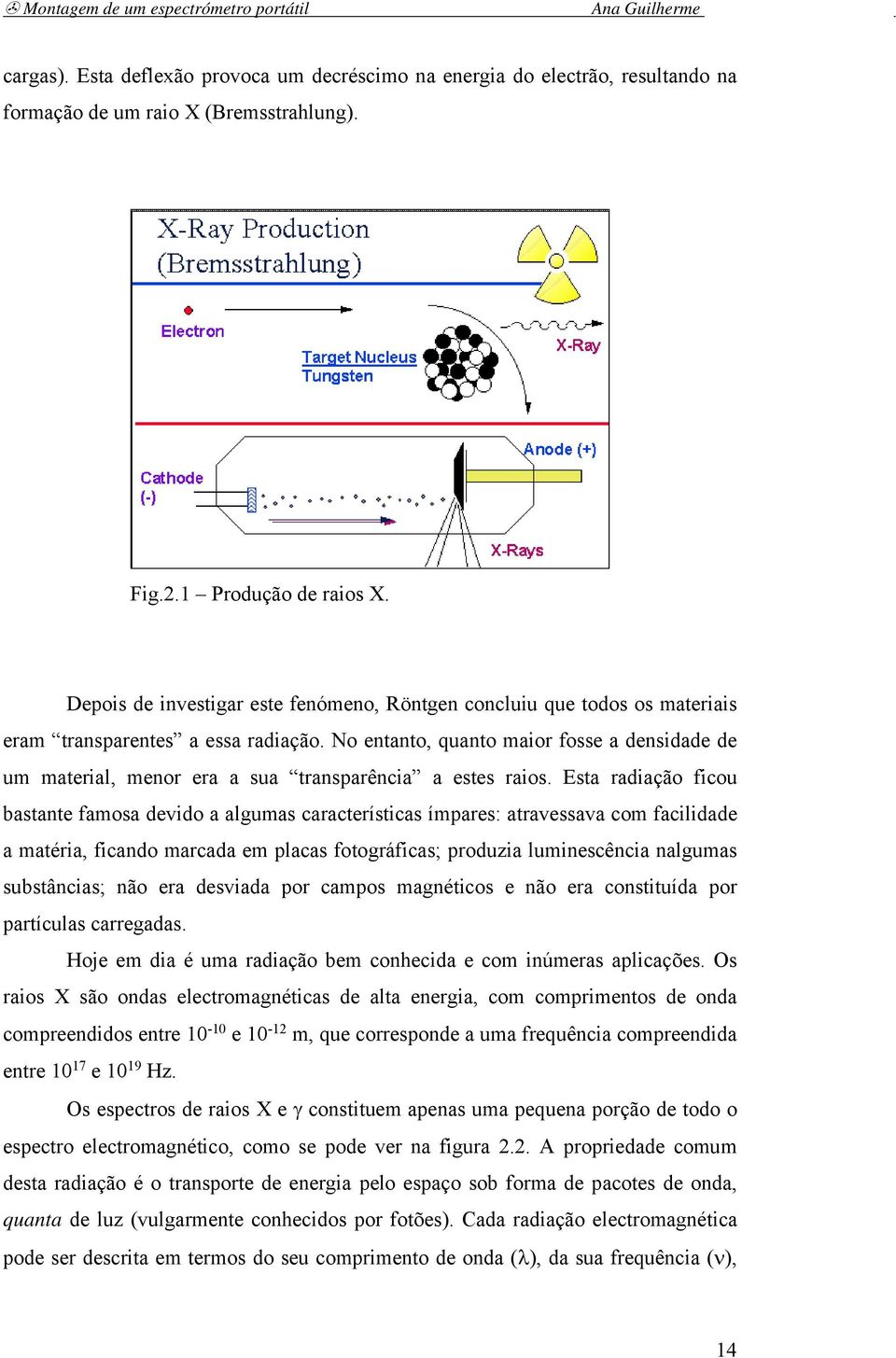 No entanto, quanto maior fosse a densidade de um material, menor era a sua transparência a estes raios.