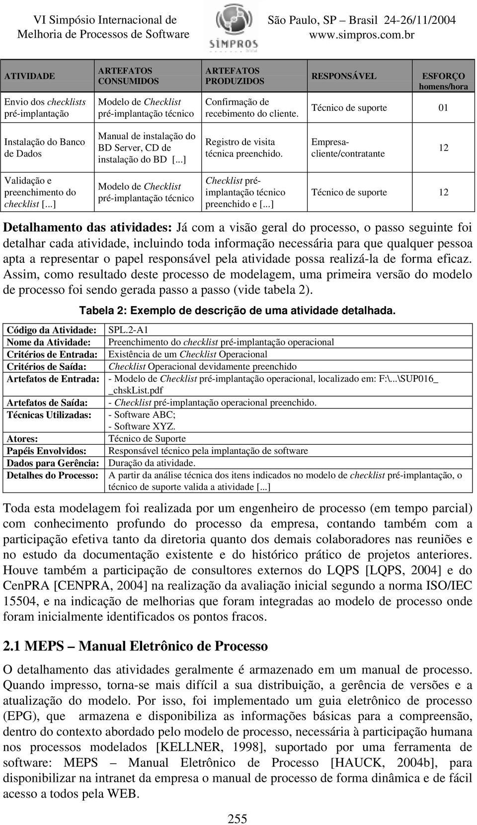 Empresacliente/contratante 12 Validação e preenchimento do checklist [...] Modelo de Checklist pré-implantação técnico Checklist préimplantação técnico preenchido e [.