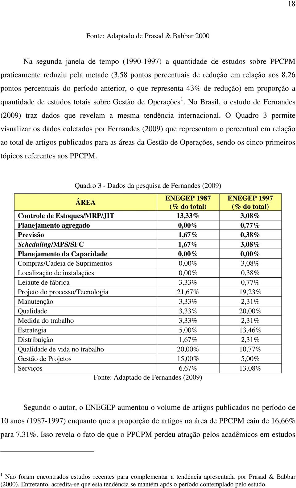 No Brasil, o estudo de Fernandes (2009) traz dados que revelam a mesma tendência internacional.