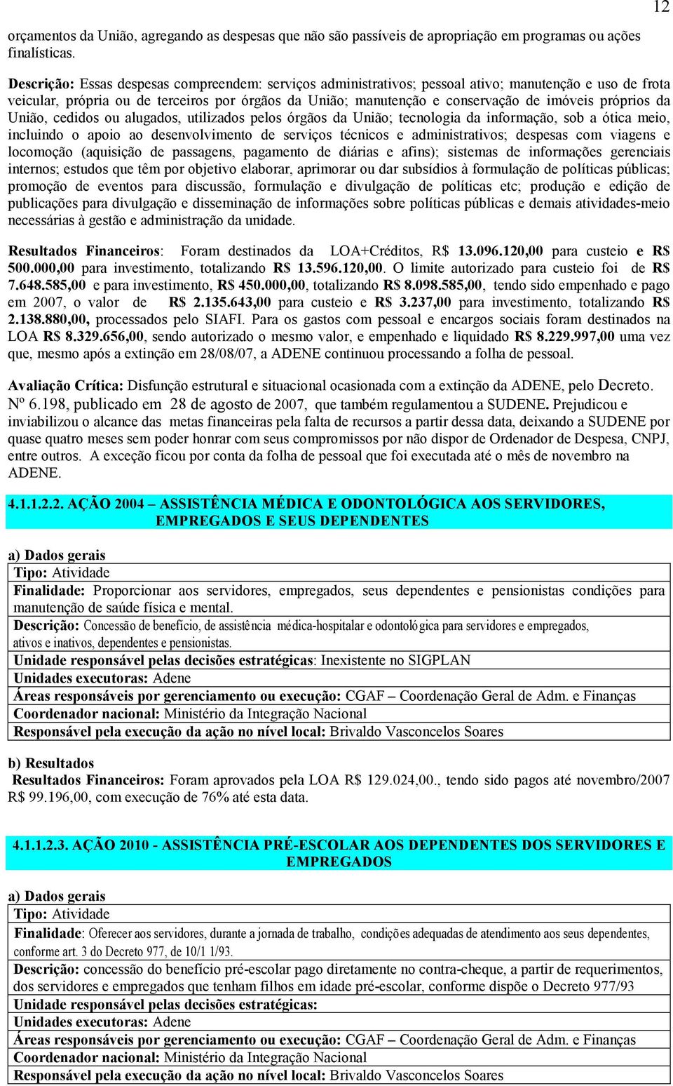 próprios da União, cedidos ou alugados, utilizados pelos órgãos da União; tecnologia da informação, sob a ótica meio, incluindo o apoio ao desenvolvimento de serviços técnicos e administrativos;