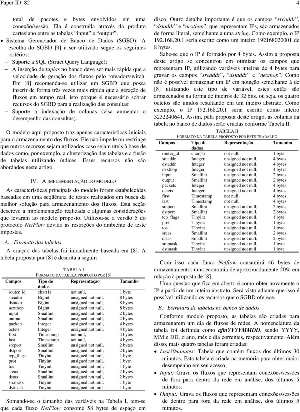 rápida que a velocidade de geração dos fluxos pelo roteador/switch.