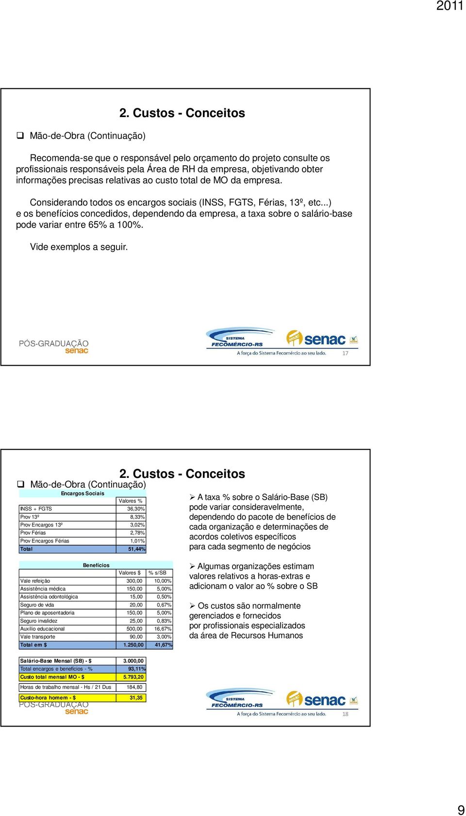 ..) e os benefícios concedidos, dependendo da empresa, a taxa sobre o salário-base pode variar entre 65% a 100%. Vide exemplos a seguir. 2.