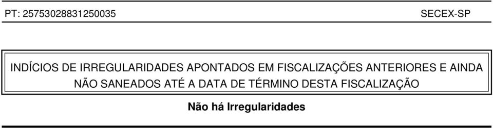 NÃO SANEADOS ATÉ A DATA DE TÉRMINO