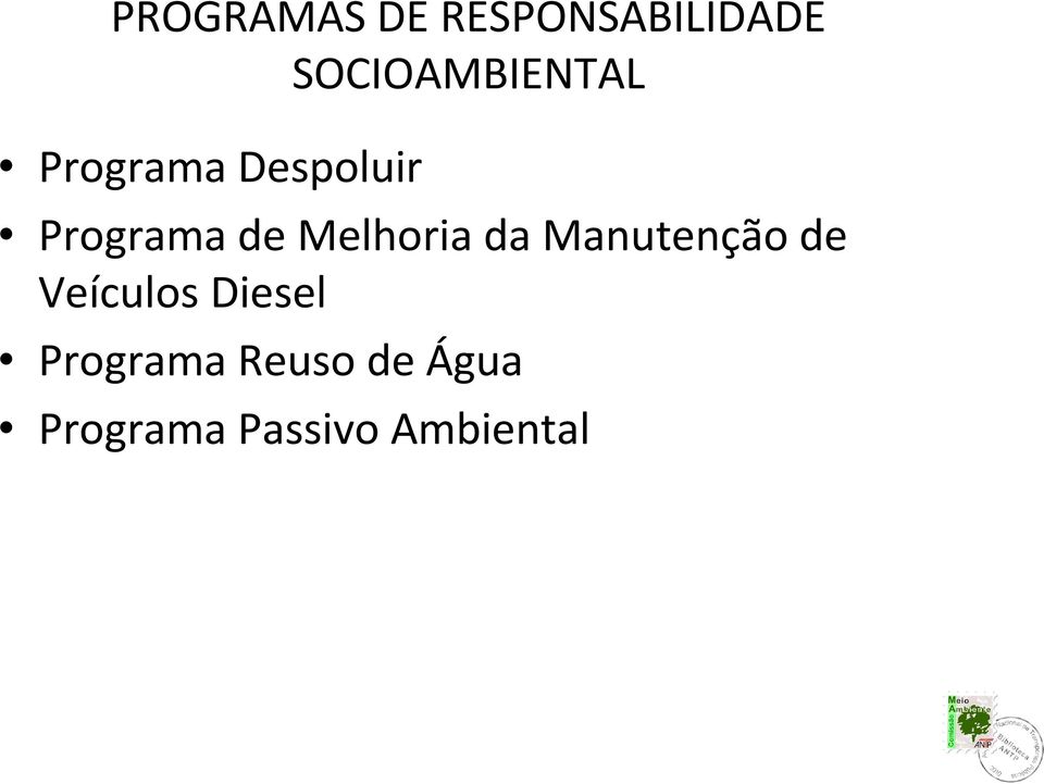 Programa de Melhoria da Manutenção de