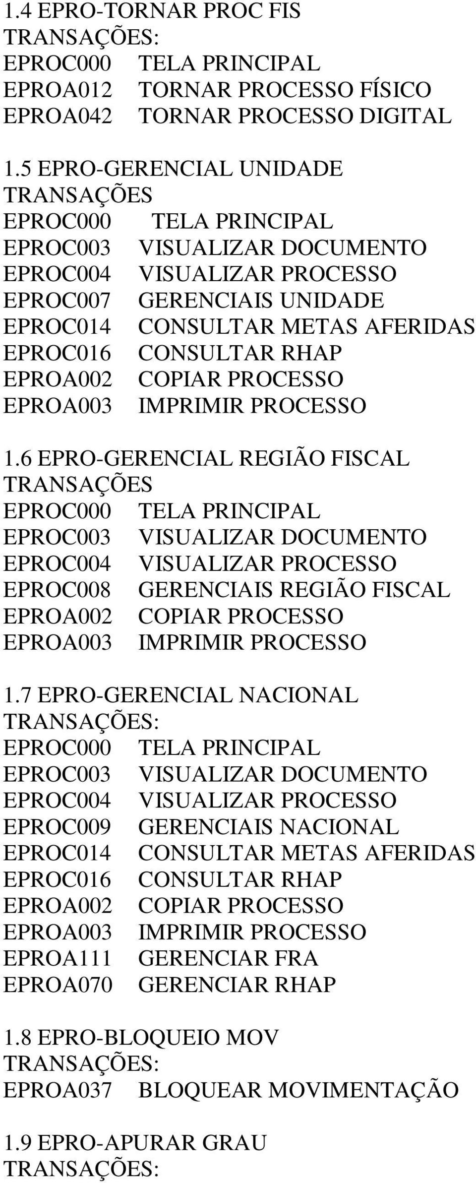 PROCESSO EPROA003 IMPRIMIR PROCESSO 1.