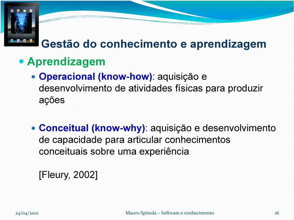 aquisição e desenvolvimento de capacidade para articular conhecimentos conceituais