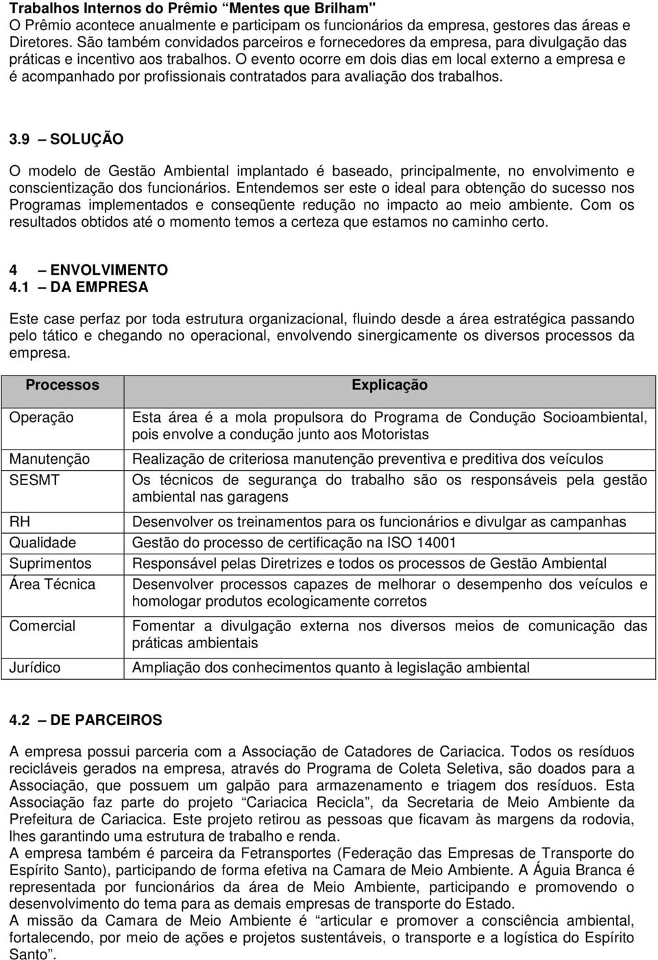 O evento ocorre em dois dias em local externo a empresa e é acompanhado por profissionais contratados para avaliação dos trabalhos. 3.