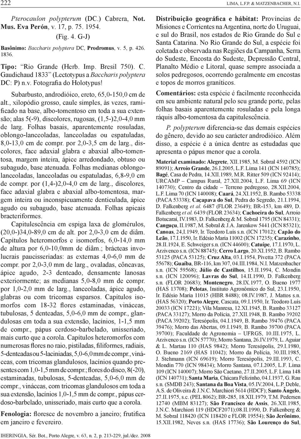 , xilopódio grosso, caule simples, às vezes, ramificado na base, albo-tomentoso em toda a sua extensão; alas 5(-9), discolores, rugosas, (1,5-)2,0-4,0 mm de larg.