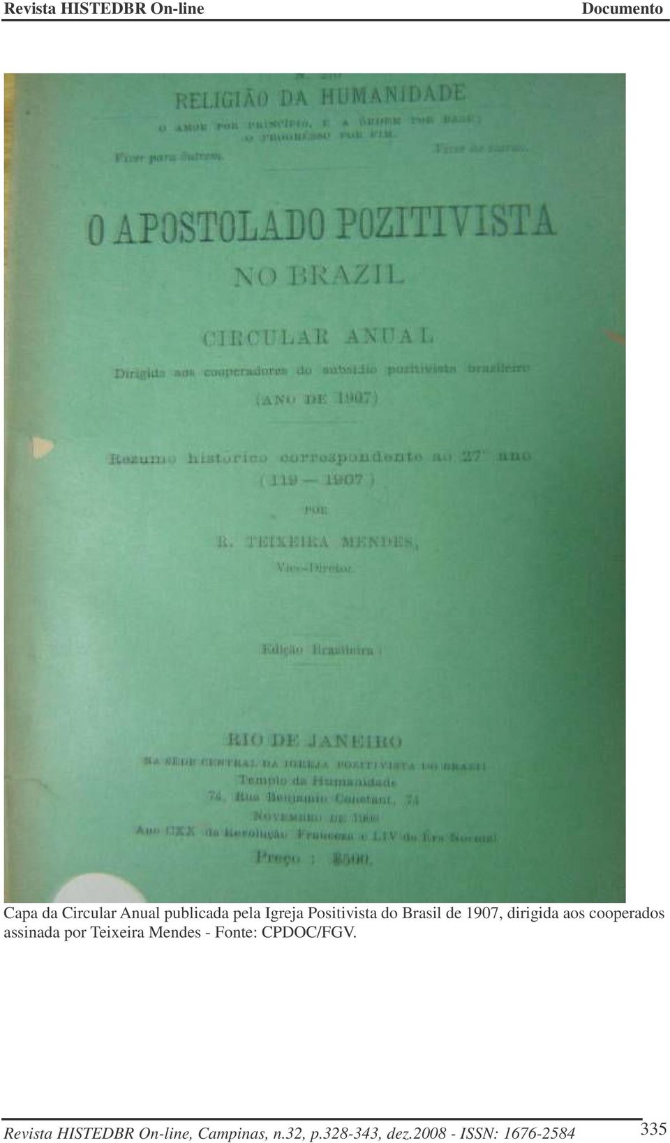 Teixeira Mendes - Fonte: CPDOC/FGV.