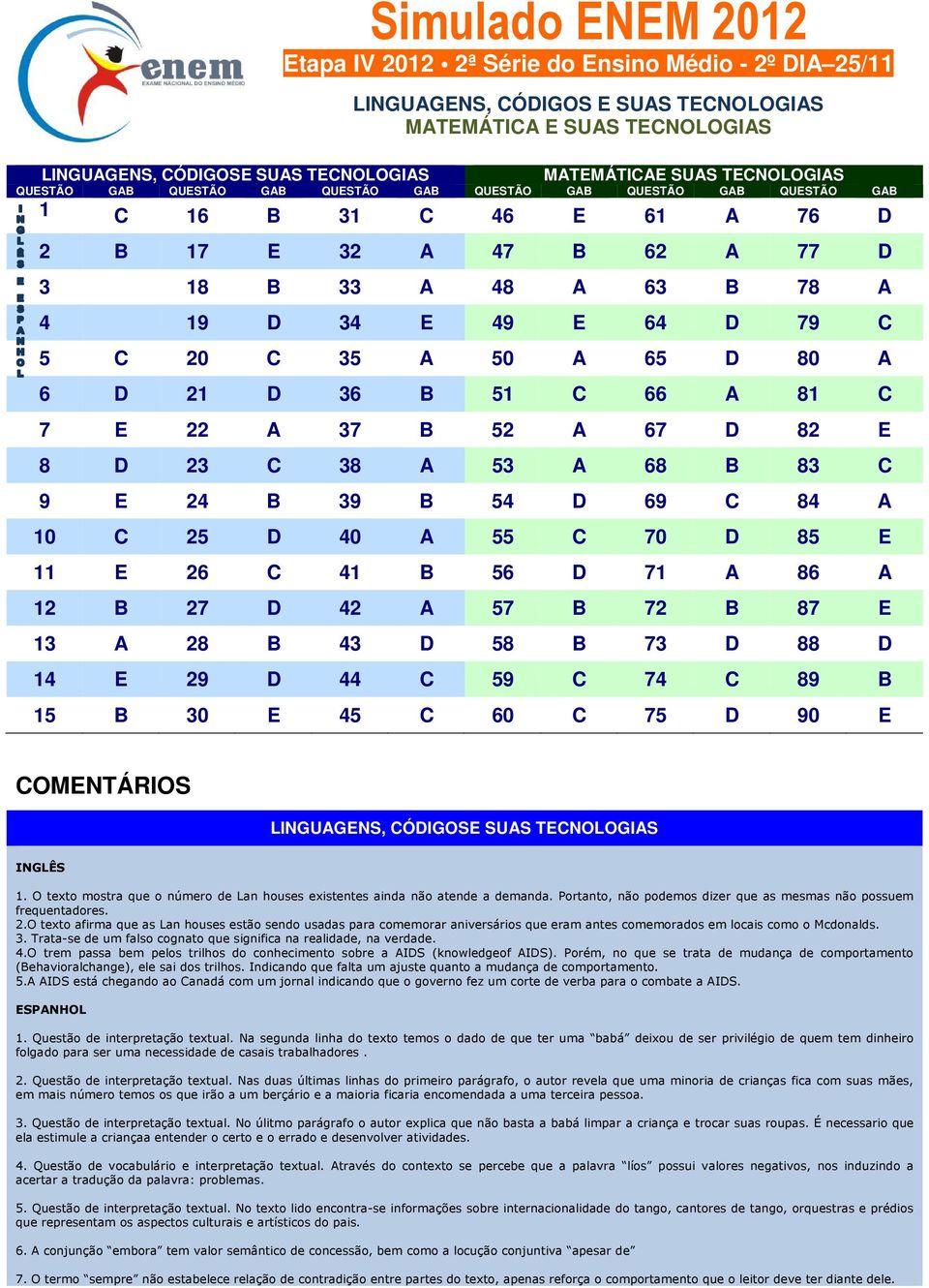 51 C 66 A 81 C 7 E A 7 B 5 A 67 D 8 E 8 D C 8 A 5 A 68 B 8 C 9 E B 9 B 5 D 69 C 8 A 10 C 5 D 0 A 55 C 70 D 85 E 11 E 6 C 1 B 56 D 71 A 86 A 1 B 7 D A 57 B 7 B 87 E 1 A 8 B D 58 B 7 D 88 D 1 E 9 D C