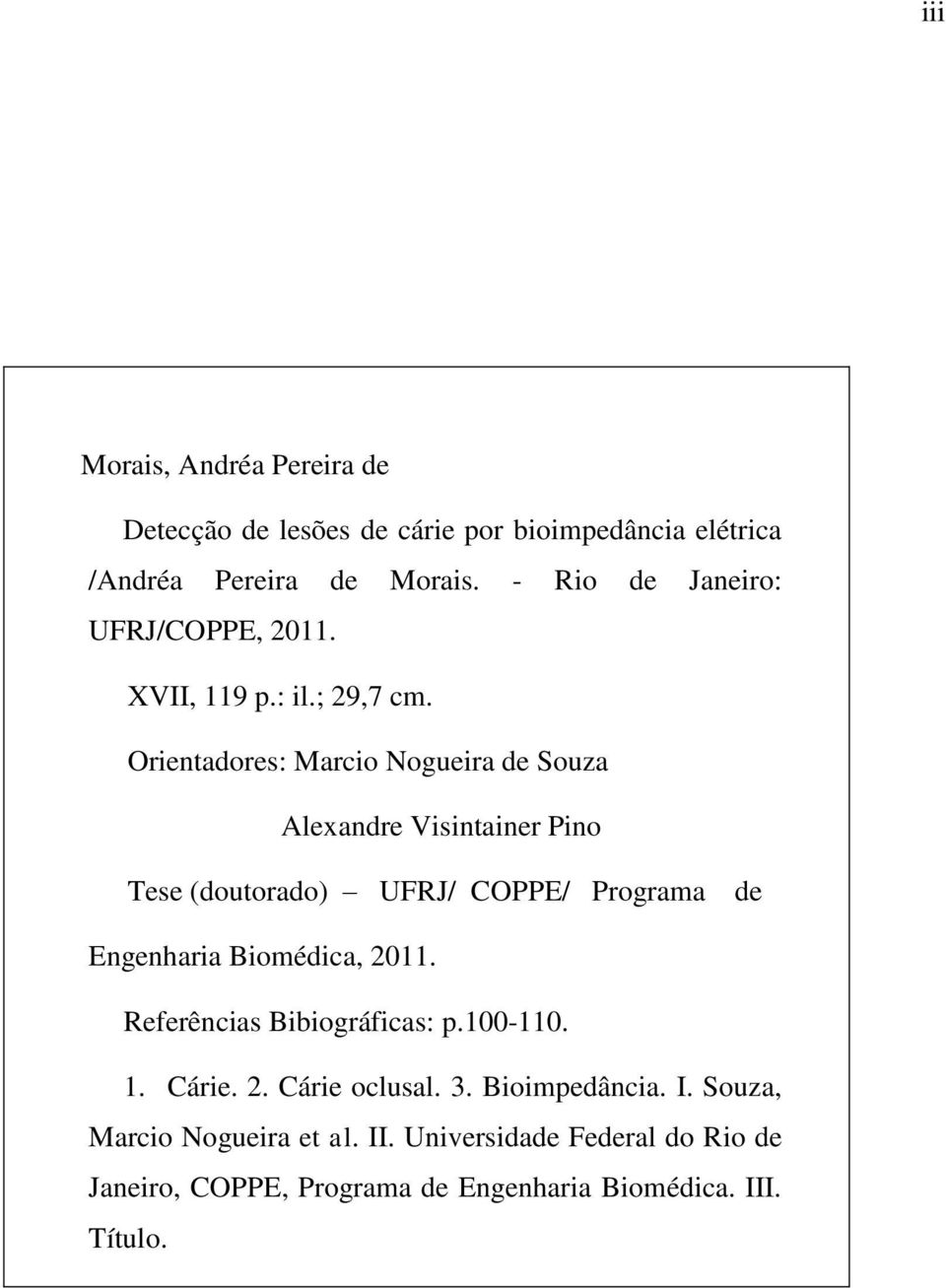 Orientadores: Marcio Nogueira de Souza Alexandre Visintainer Pino Tese (doutorado) UFRJ/ COPPE/ Programa de Engenharia Biomédica,