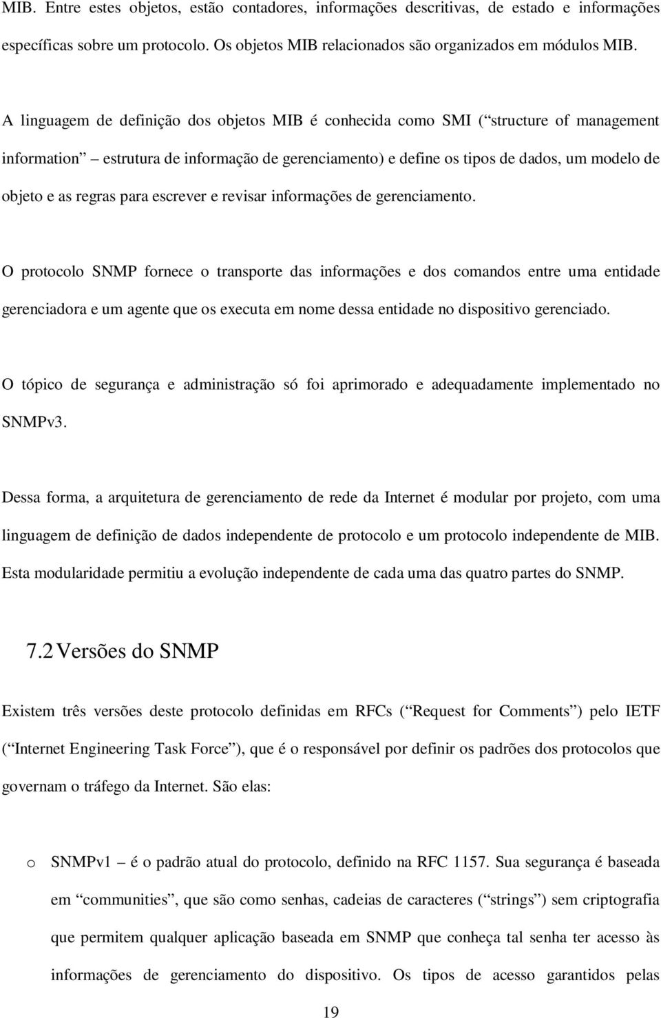 regras para escrever e revisar informações de gerenciamento.