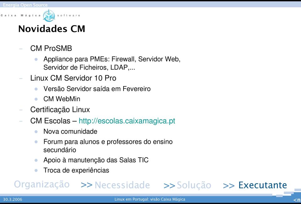 .. LinuxCMServidor10Pro VersãoServidorsaídaemFevereiro CMWebMin