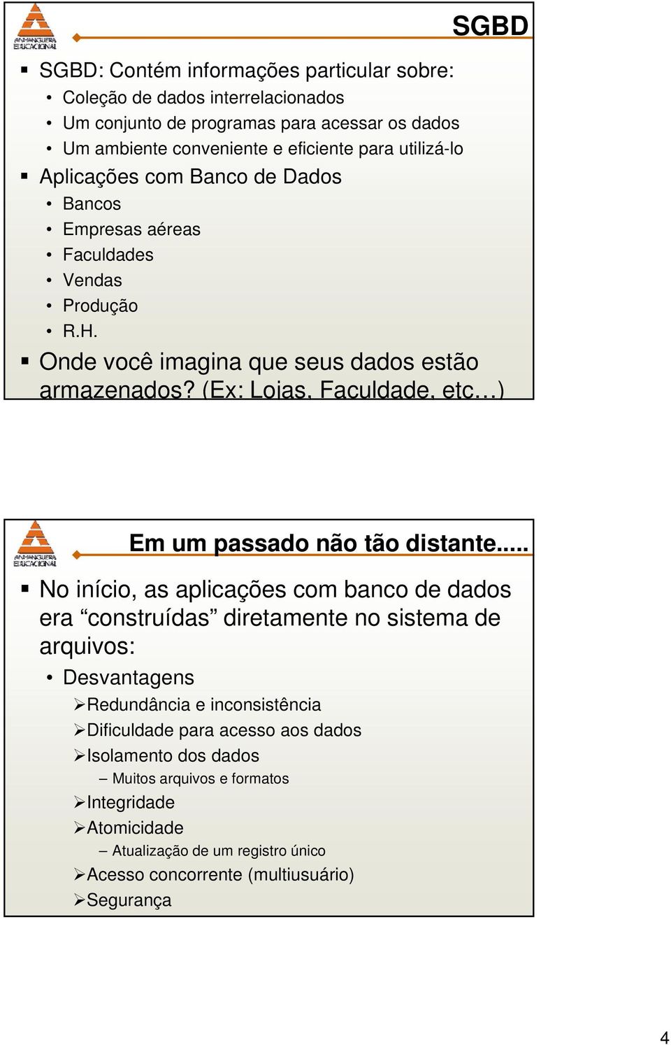 (Ex: Lojas, Faculdade, etc ) Em um passado não tão distante.