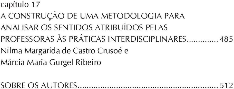 PRÁTICAS INTERDISCIPLINARES.