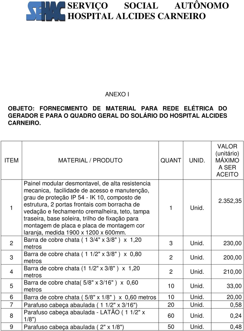 352,35 estrutura, 2 portas frontais com borracha de 1 1 Unid.