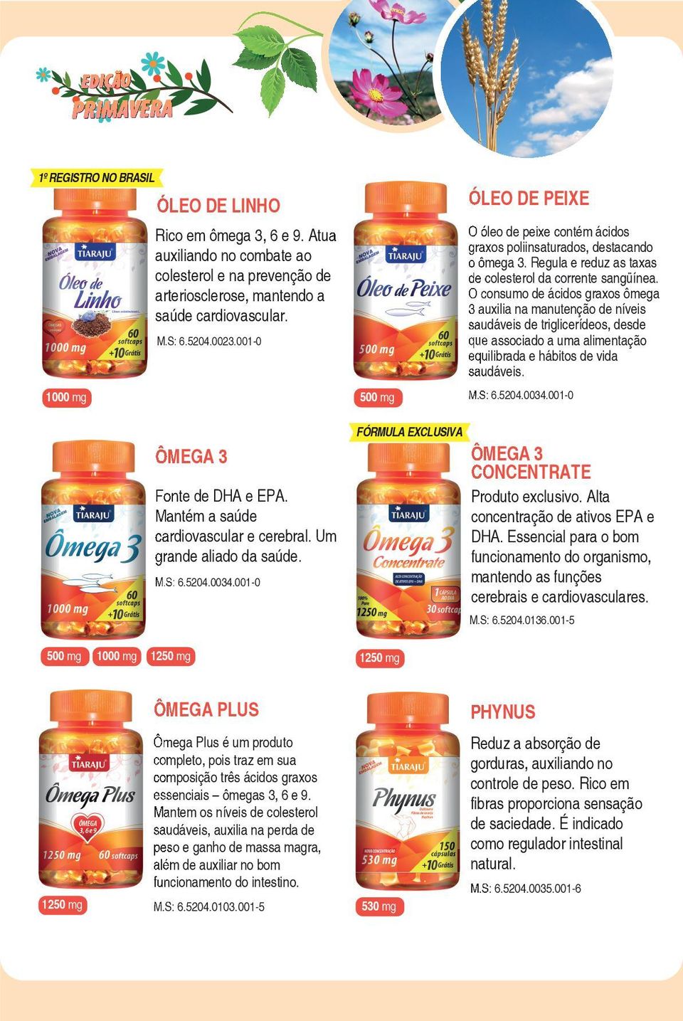 O consumo de ácidos graxos ômega 3 auxilia na manutenção de níveis saudáveis de triglicerídeos, desde que associado a uma alimentação equilibrada e hábitos de vida saudáveis. M.S: 6.5204.0034.