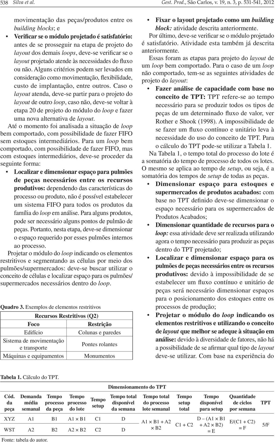 deve-se verificar se o layout projetado atende às necessidades do fluxo ou não. Alguns critérios podem ser levados em consideração como movimentação, flexibilidade, custo de implantação, entre outros.