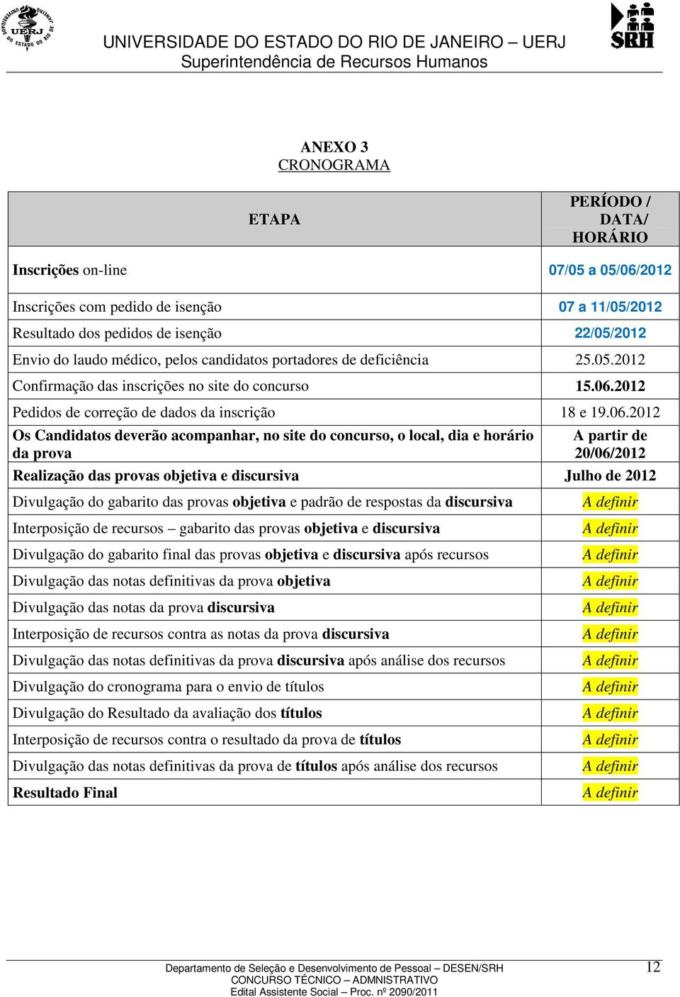 2012 Pedidos de correção de dados da inscrição 18 e 19.06.