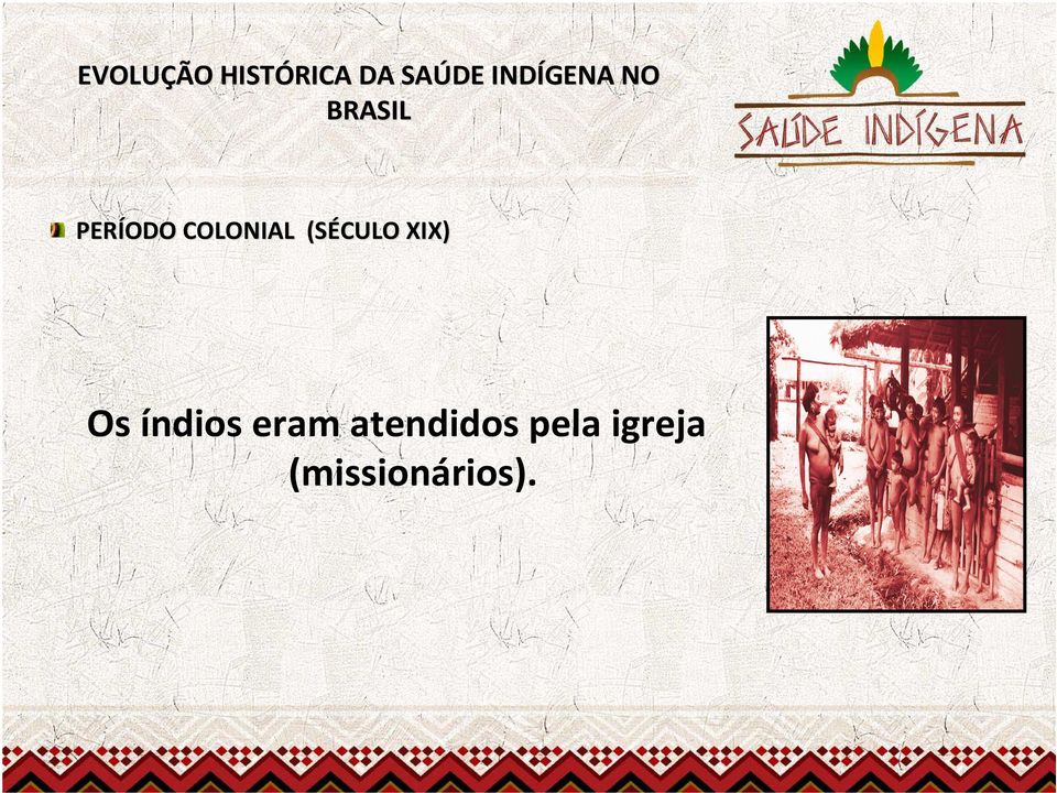 COLONIAL (SÉCULO XIX) Os índios