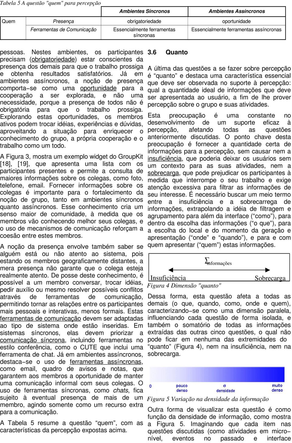 Nestes ambientes, os participantes precisam (obrigatoriedade) estar conscientes da presença dos demais para que o trabalho prossiga e obtenha resultados satisfatórios.