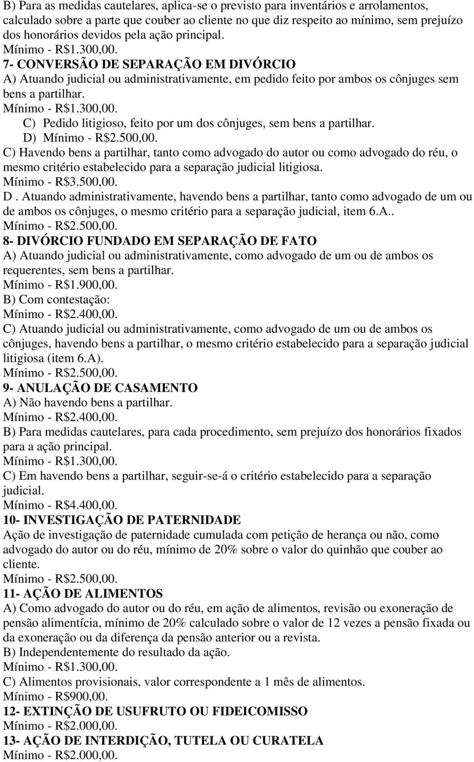 C) Pedido litigioso, feito por um dos cônjuges, sem bens a partilhar.