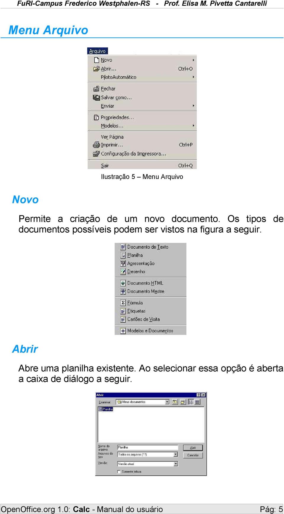 Os tipos de documentos possíveis podem ser vistos na figura a