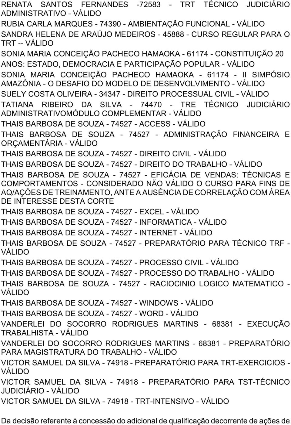 MODELO DE DESENVOLVIMENTO - SUELY COSTA OLIVEIRA - 34347 - DIREITO PROCESSUAL CIVIL - TATIANA RIBEIRO DA SILVA - 74470 - TRE TÉCNICO JUDICIÁRIO ADMINISTRATIVOMÓDULO COMPLEMENTAR - THAIS BARBOSA DE