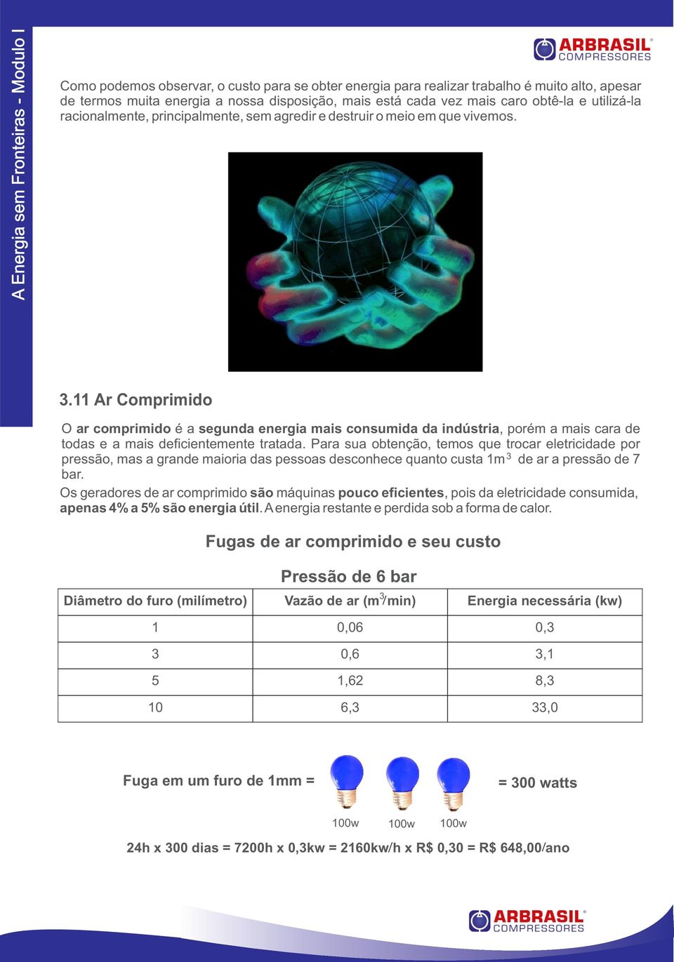 11 Ar Comprimido O ar comprimido é a segunda energia mais consumida da indústria, porém a mais cara de todas e a mais deficientemente tratada.