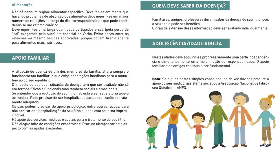 Deve ingerir-se uma larga quantidade de líquidos e sal, (pela perda de sal exagerada pelo suor) em especial no Verão.