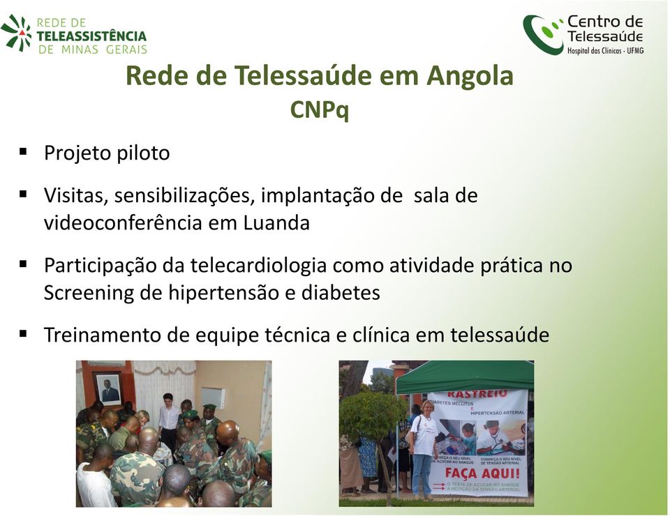 Participaçãoda telecardiologia comoatividadepráticano Screening de